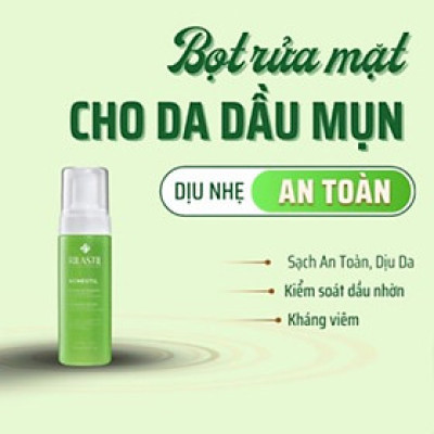 Bọt rửa mặt dành cho da dầu mụn Rilastil Acnestil Cleansing Mousse 165ml
