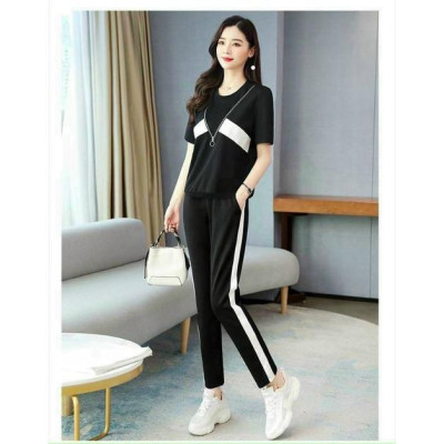 Đồ bộ nữ phối khóa kéo chữ V thời trang độc đáo