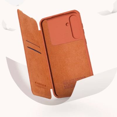 Bao da dành cho SamSung Galaxy S24 Fe hiệu Nillkin QIN - Hàng nhập khẩu