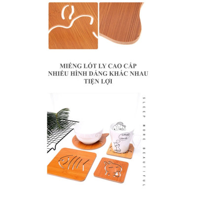 Miếng Lót Ly, Lót Nồi Bằng Gỗ Nhiều Mẫu Khác Nhau