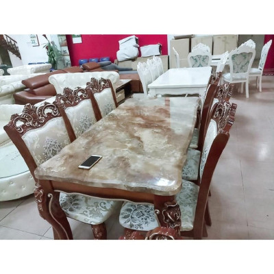 Bàn ghế ăn nhập khẩu 6 ghế vs bàn đá