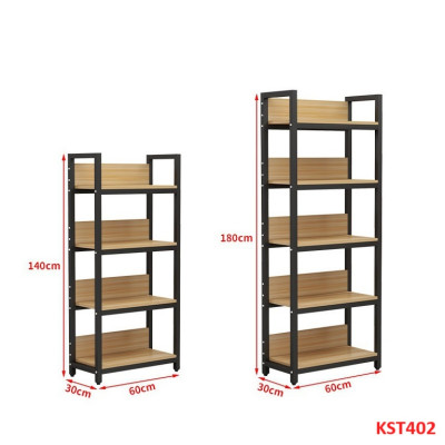 Kệ trưng bày sản phẩm, hàng hóa , kệ trang trí khung sắt mặt gỗ KST402 - Nội thất lắp ráp Viễn Đông Adv