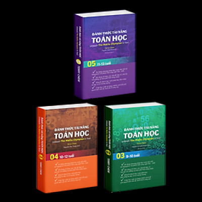 Sách Đánh Thức Tài Năng Toán Học 3, 4, 5 ( Combo 3 Cuốn ) - Tổng hợp kiến thức toán học lớp 3 đến lớp 6, Hiệu sách Genbooks