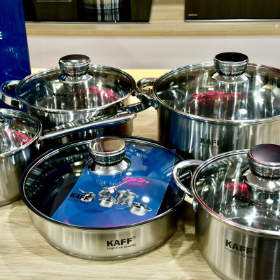 BỘ NỒI CAO CẤP 5 MÓN KAFF KF-ST005Fr - Hàng Chính Hãng