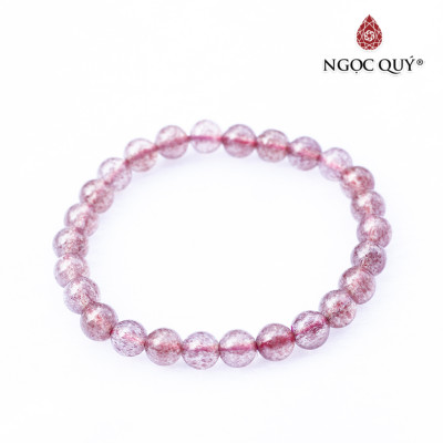 Vòng thạch anh dâu strawberry quartz mệnh hỏa, thổ - Ngọc Quý Gemstones