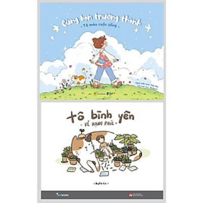 Sách Tô Màu - Cùng Bạn Trưởng Thành + Tô Bình Yên Vẽ Hạnh Phúc - AZ Việt Nam