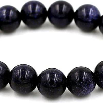 Vòng tay chuỗi hạt đá lam sa 12 ly 17 hạt