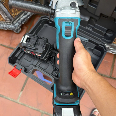 Máy mài pin ,Máy mài góc, Máy Cắt pin ELEX đùng Pin 10cell Boshun Động cơ không chổi than siêu bền, Có điều chỉnh tốc độ 