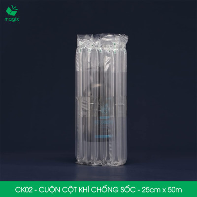 Cuộn cột khí chống sốc - 25cm x 50m - Xốp hơi, đệm hơi đóng gói hàng dễ vỡ - CK02