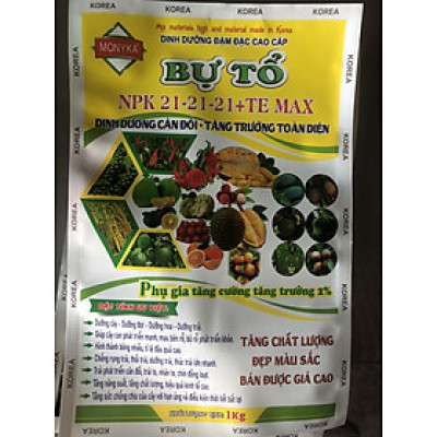 1 KG PHÂN BÓN NPK 21-21-21 TE MAX , PHÂN BÓN LÁ BỰ TỔ , PHÂN BÓN TRÁI BỰ TỔ, PHÂN BÓN THÂN BỰ TỔ