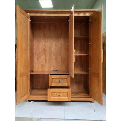 Tủ quần áo gỗ gõ 3 cánh