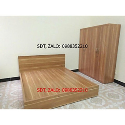 (FREE SHIP Y Hình )--COMBO Giường Tủ Quần Áo Gỗ MDF Phủ Melamine Chống Xước Lõi Mịn BỀN - RẺ - ĐẸP, Thiết Kế Hiện Đại