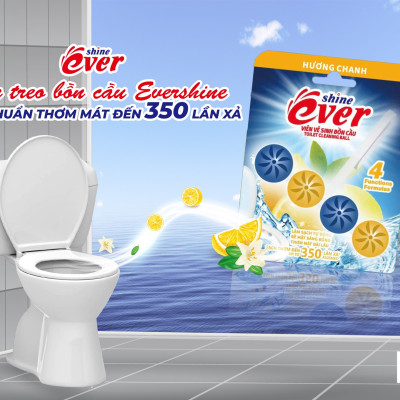 Combo 3 Vỉ Viên Treo Bồn Cầu Evershine Hương Chanh 54 Gr (Tặng 1 Vỉ Viên Treo Hương Lavender)