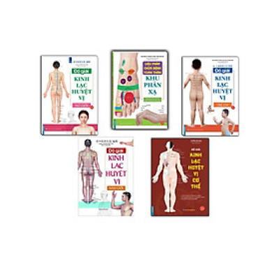 Sách - Đồ Giải Kinh Lạc Huyệt Vị - Nam Giới, Nữ Giới, Trẻ Em, Cơ Thể + Liệu Pháp Chữa Bệnh Toàn Thư - Khu Phản Xạ - Combo 5 Cuốn - Minh Thắng