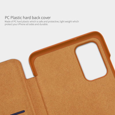 Bao da Leather cho Samsung Galaxy S20 Plus hiệu Nillkin Qin HPK-01 (Chất liệu da cao cấp, có ngăn đựng thẻ, mặt da siêu mềm mịn) - Hàng chính hãng