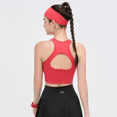 Áo croptop tập Yoga Gym Hibi Sports CR836, kiểu ba lỗ khoét tim lưng, kèm mút ngực