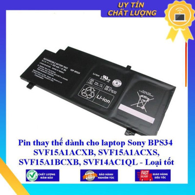 Pin dùng cho laptop Sony BPS34 SVF15A1ACXB SVF15A1ACXS SVF15A1BCXB SVF14AC1QL - Hàng Nhập Khẩu New Seal