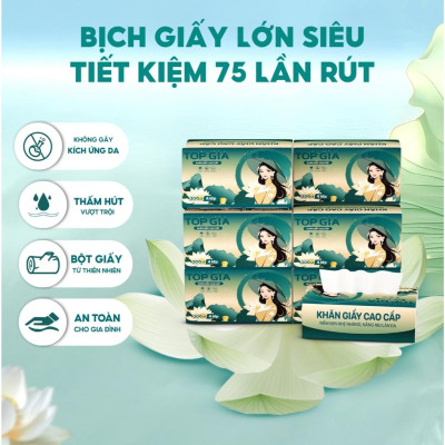 Khăn giấy rút Sắc Việt gói lớn thùng 20 gói 300 tờ 4 lớp siêu dai và an toàn cho da