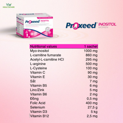 Proxeed Women Inositol - Thực phẩm hỗ trợ sức khoẻ sinh sản nữ giới