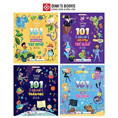 Sách - Smart Kids - 101 Câu Đố Rèn Luyện Cho Trẻ 6 Tuổi - Combo 4 Cuốn - Đinh Tị Books