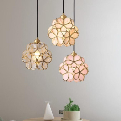 Đèn thả hoa nguyên liệu đồng nguyên chất DT