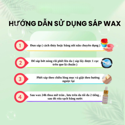 100g Sáp wax lông nóng Sáp tẩy lông nóng dạng hạt TẶNG QUE GỖ