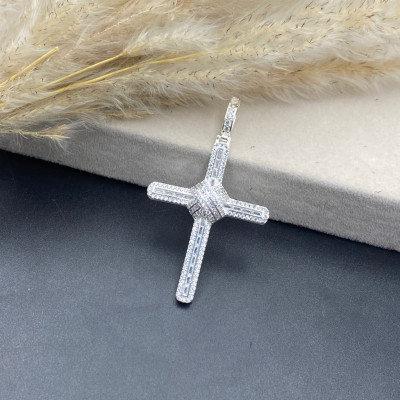 Mặt Dây Chuyền Nam Bạc 925 Hình Thánh Giá Đính Đá Bạc Hiểu Minh MDN484