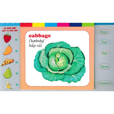 Sách - Bộ Thẻ Học Tiếng Anh - Phát Triển Trí Tuệ Cho Trẻ - Rau, Củ Và Quả - Hồng Ân