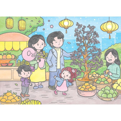 Sách Tô Màu - Tết Và Lễ Hội Truyền Thống Việt Nam + Chuyện Của Mèo Cam Và Hamster - Combo 2 Cuốn - Minh Thắng