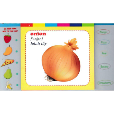 Sách - Bộ Thẻ Học Tiếng Anh - Phát Triển Trí Tuệ Cho Trẻ - Rau, Củ Và Quả - Hồng Ân