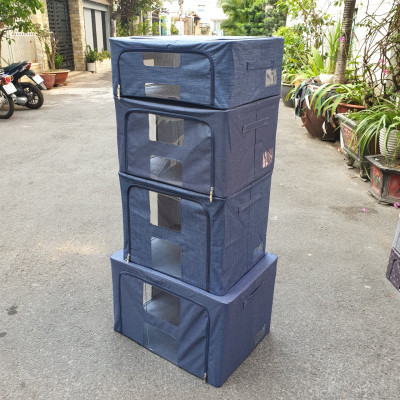 Hộp Vải Oxford Đựng Đồ Khung Thép Gấp Gọn