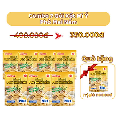 [Tặng 1 Gói] Combo 7 Gói Xốt Hương Vị Phô Mai Nấm - Nisshin Seifun Welna Shop