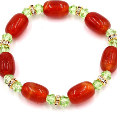 Chuỗi tay đá thạch anh đỏ FSOX13 (189 mm)