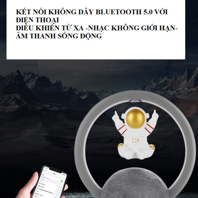 Đèn phi hành gia ,kết nối không dây loa bluetooth, USB  âm thanh trầm sống động ( Hàng nhập khẩu)