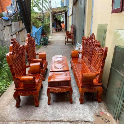 Bộ Bàn Ghế Hoàng Gia Gỗ Xà Cừ