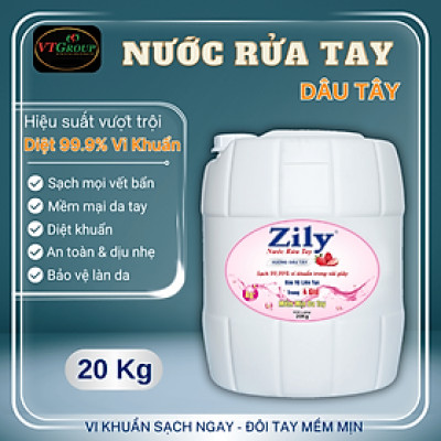 Nước rửa tay Zily can 20kg - Tặng 1 chai xịt thơm & khử mùi Zily 300g
