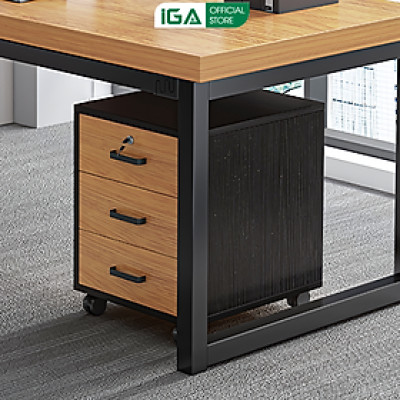 Tủ hồ sơ di động, tủ tài liệu có ngăn kéo, tủ dưới bàn làm việc kèm bánh xe di chuyển - GP370