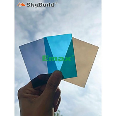 Tấm poly đặc Emax 2,8ly, khổ rộng 2,1m - tấm lợp lấy sáng - tấm nhựa trong suốt