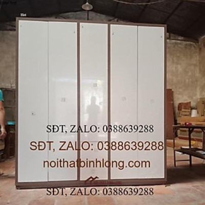 Tủ áo sơn trắng 5 cánh 2m