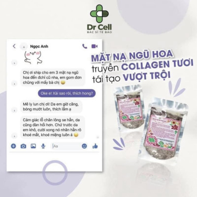Mặt Nạ Ngũ Hoa Dr Cell 80g cấp ẩm trắng mượt da phục hồi da sau tái tạo hỗ trợ làm giảm mụn - Hàng Chính Hãng