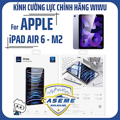 [iPad Air 6 M2] Kính Cường Lực Chống Vỡ Cạnh Dành Cho iPad Air 6 - 11 inch M2 2024, iPad Air 6 - 13 inch M4 2024 Chính Hãng WIWU iVista - Hàng Chính Hãng