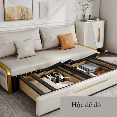 Sofa giường đa năng hộc kéo HGK-09 ngăn chứa đồ tiện dụng Juno Sofa KT 1m8