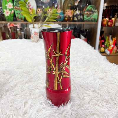 BÌnh hoa sơn mài - Bình mắt tre Cao Cấp thích hợp cắm hoa, trang trí kệ, bàn làm việc, quà tặng ý nghĩa