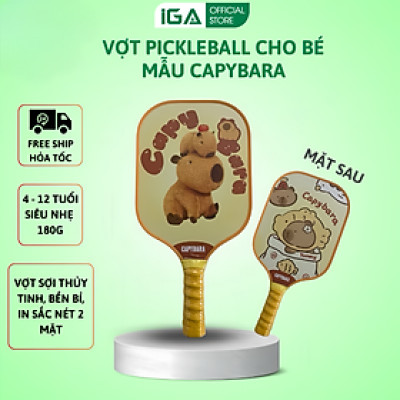 Vợt Pickleball trẻ em cao cấp sợi thủy tinh nhẹ Vợt Pickleball cho bé 4 - 12 tuổi nhiều hình lựa chọn - PK08