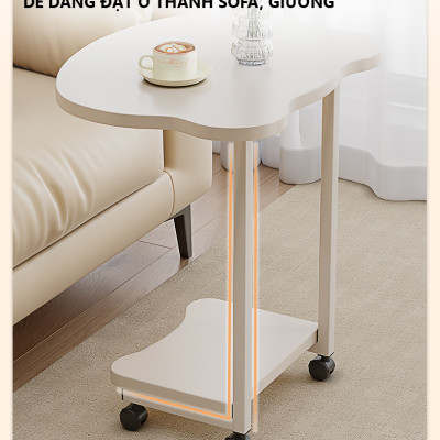 Bàn phụ sofa, bàn cafe họa tiết mặt mèo dễ thương decor phòng cực xinh thương hiệu IGA - GM117