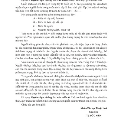 Combo Tuyển Chọn Những Bài Văn Hay Kể Chuyện + Miêu Tả 5 (Bộ 2 Cuốn) - ML