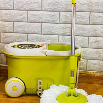 Bộ Lau Nhà Xoay Tay 360 độ MOP L003 (cam kết hàng chuẩn, y hình) lồng vắt bằng inox