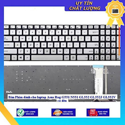 Bàn Phím dùng cho laptop Asus Rog G551 N551 GL552 GL552J GL552V có đèn - Hàng Nhập Khẩu New Seal