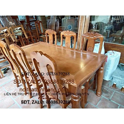 Bàn ghế ăn gỗ sồi nga tựa đục