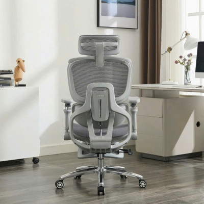 Ghế Công Thái Học Cao Cấp New Beginning 816-5 – Tựa Đầu, Đỡ Lưng, Gác Chân, Massage & Thông Gió